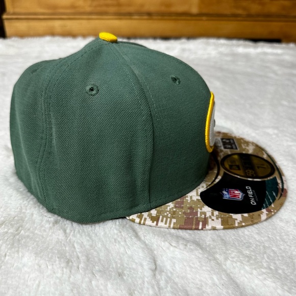 NWT New Era Green Bay Packers NFL Salute to Service Fitted Cap Men’s 7 1/8 - Picture 4 of 11